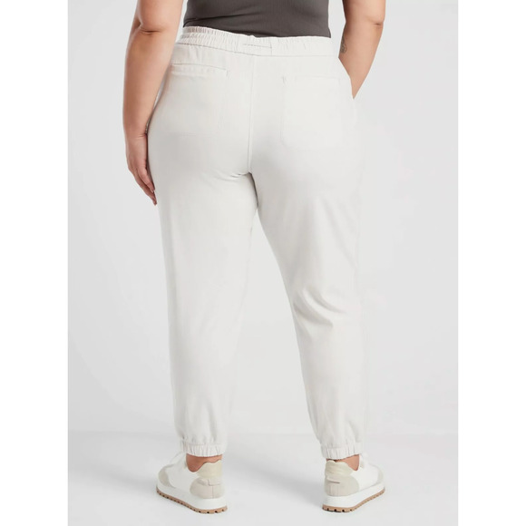 Athleta Farallon Jogger RARE Birch Gray Plus Sz 24 NWT$98 UPF Drawstring Pocket - Picture 2 of 5